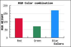 rgb background color #7746AA mixer