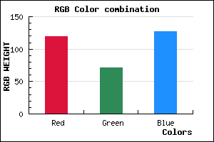 rgb background color #77477F mixer