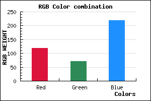rgb background color #7748DB mixer