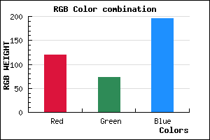 rgb background color #7749C3 mixer