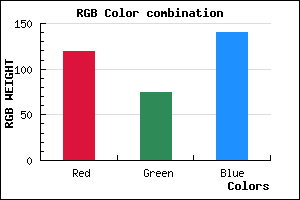 rgb background color #774A8C mixer