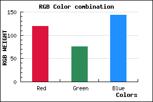 rgb background color #774C8F mixer