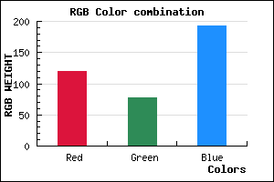 rgb background color #774EC0 mixer