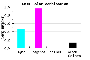 #7708DE color CMYK mixer