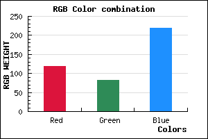 rgb background color #7753DB mixer