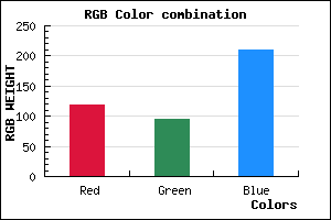 rgb background color #775FD1 mixer