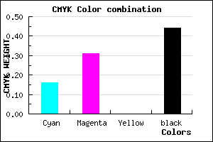 #77628E color CMYK mixer