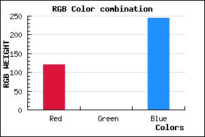 rgb background color #7800F5 mixer