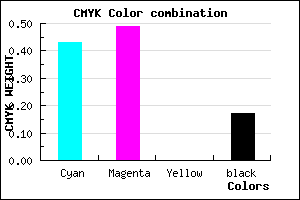 #786CD3 color CMYK mixer