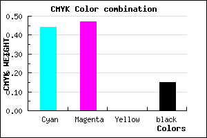 #7872D8 color CMYK mixer