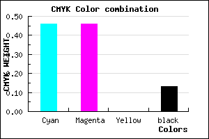 #7878DE color CMYK mixer