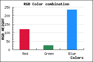 rgb background color #781AEB mixer