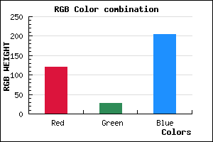 rgb background color #781BCD mixer