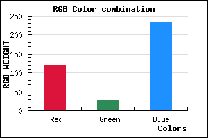 rgb background color #781BE9 mixer