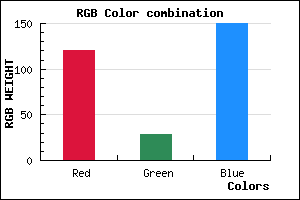 rgb background color #781C96 mixer