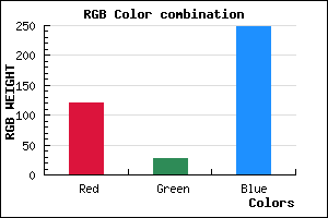 rgb background color #781CF8 mixer