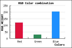 rgb background color #781DCC mixer