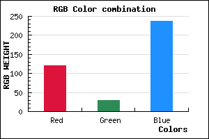 rgb background color #781DEE mixer