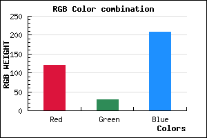 rgb background color #781ED0 mixer