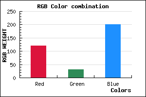 rgb background color #781FC9 mixer