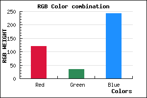 rgb background color #7822F3 mixer