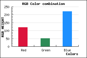 rgb background color #7833DC mixer