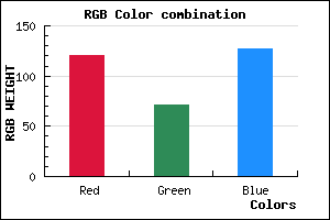 rgb background color #78477F mixer