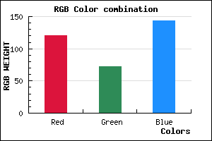 rgb background color #78488F mixer