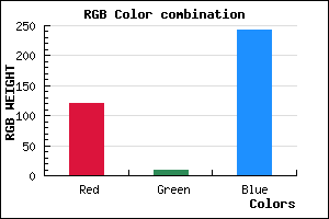 rgb background color #7809F3 mixer