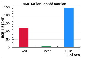 rgb background color #7809F5 mixer