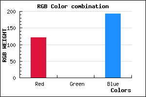 rgb background color #7900C1 mixer