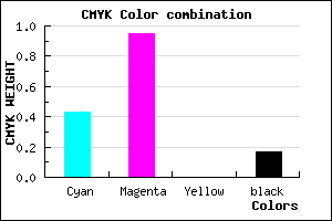 #790AD4 color CMYK mixer