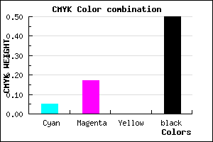 #796A80 color CMYK mixer