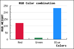 rgb background color #790BE7 mixer