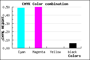 #7977EF color CMYK mixer