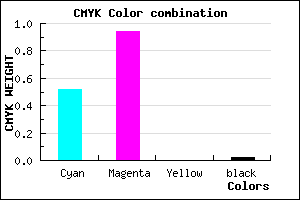 #7910FA color CMYK mixer