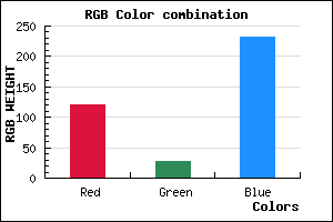 rgb background color #791BE7 mixer
