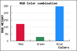 rgb background color #791CF6 mixer