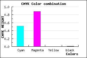 #791FFD color CMYK mixer