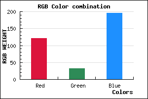 rgb background color #7920C4 mixer