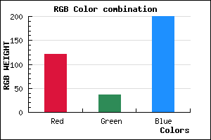 rgb background color #7924C8 mixer