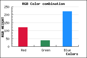 rgb background color #7926DC mixer