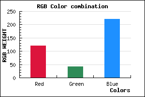 rgb background color #792ADC mixer