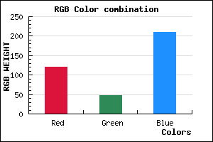 rgb background color #792FD1 mixer