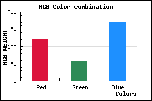 rgb background color #7939AB mixer