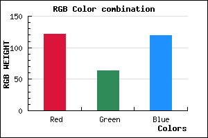 rgb background color #793F77 mixer