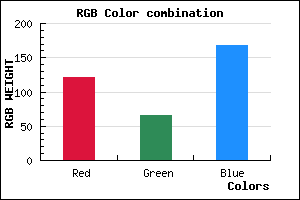rgb background color #7942A8 mixer