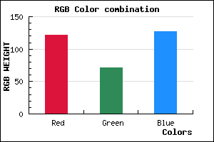 rgb background color #79477F mixer