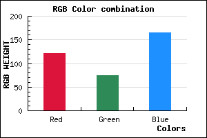rgb background color #794BA5 mixer