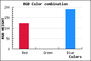 rgb background color #7A00BE mixer